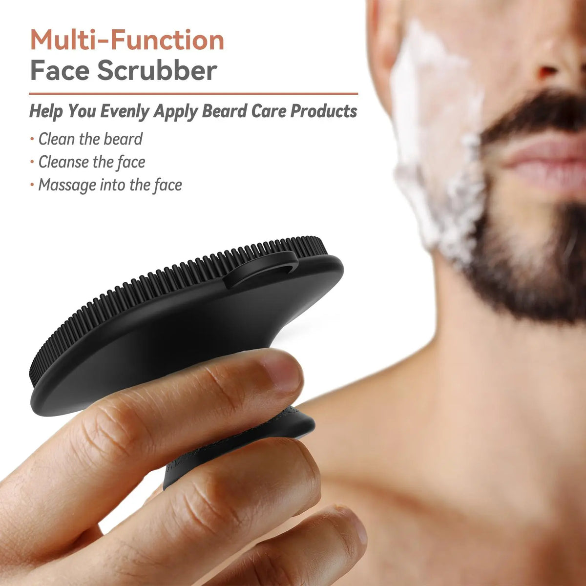 Silicone Bath Brush Set, Portable Non-Slip Skin-Friendly Face and Back Brush, Body Scrubber with Foot Scrubber, Bathing Accessory, Exfoliating Bath Accessories #GLOBAL PICKS