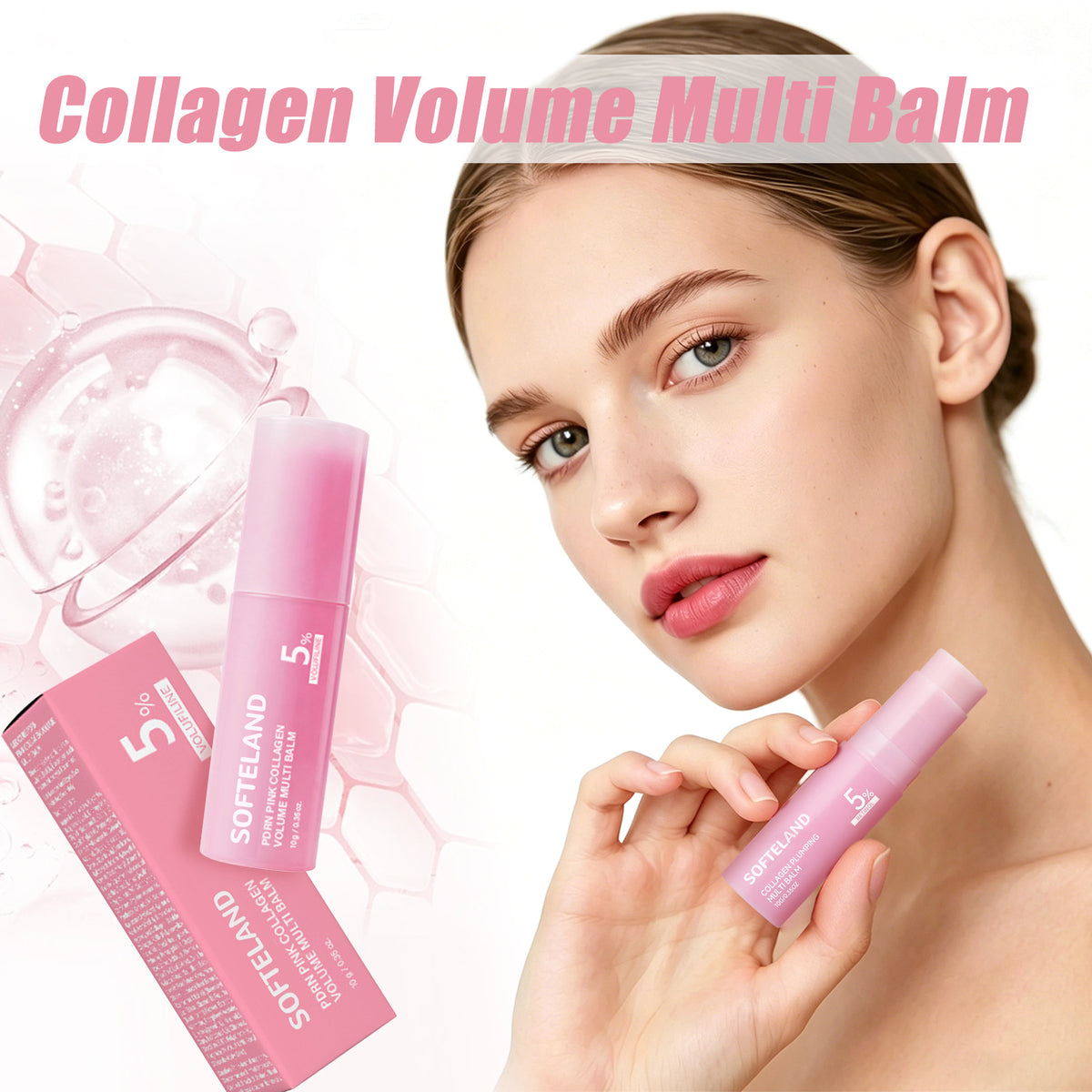 Pink Collagen Multi-Effect Skin Balm With Glossy Finish